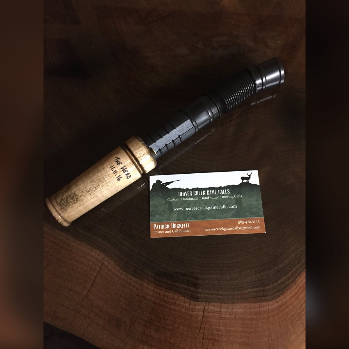 MP_waterfowl's tweet photo. GIVE AWAY! The Herd grunt call hand made by Beaver Creek Game Calls. MUST Retweet and Follow us to have a chance to win. @BeavrCreekCalls https://t.co/oBokysDdiV
