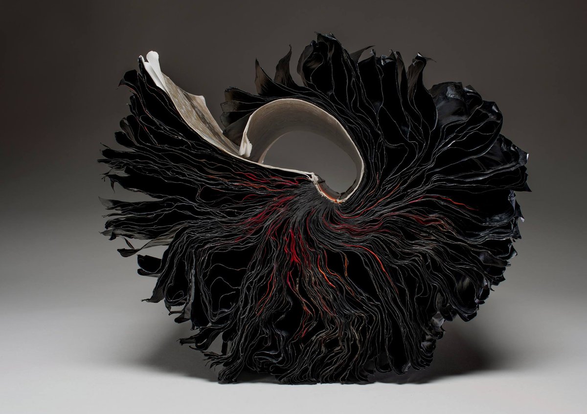 mymodernmet's tweet image. These organically-shaped sculptures are made of books, created by Jacqueline Rush Lee