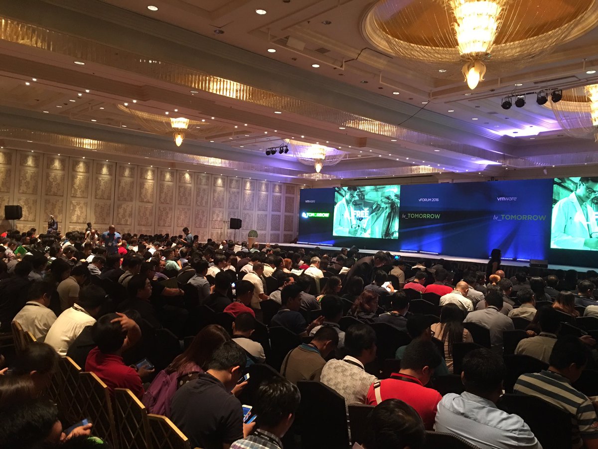 williamngoh's tweet photo. VMware vForum Philippines 2016 kicks off!  #vForumPH https://t.co/WM6V59X5L5