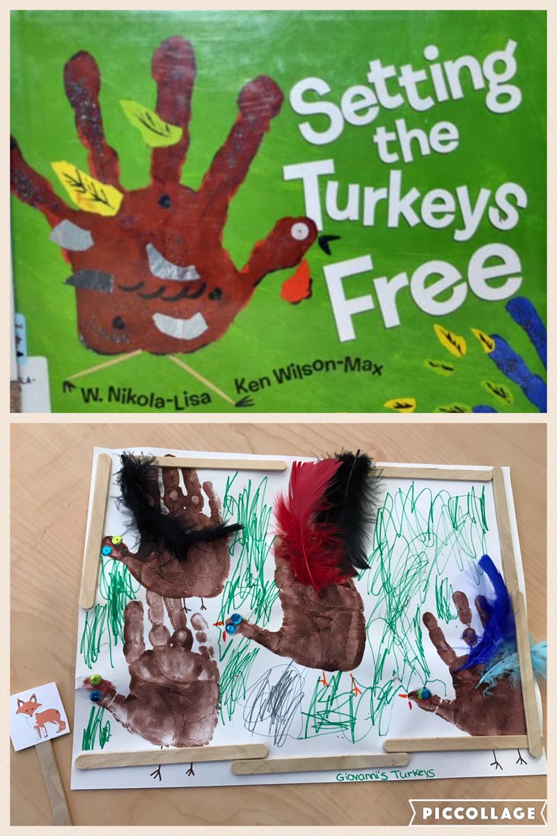 sylvesterprek's tweet photo. Perk students enjoyed reading Setting the Turkeys Free and recreated the story's characters and setting with art! https://t.co/UVYLlJtjtm