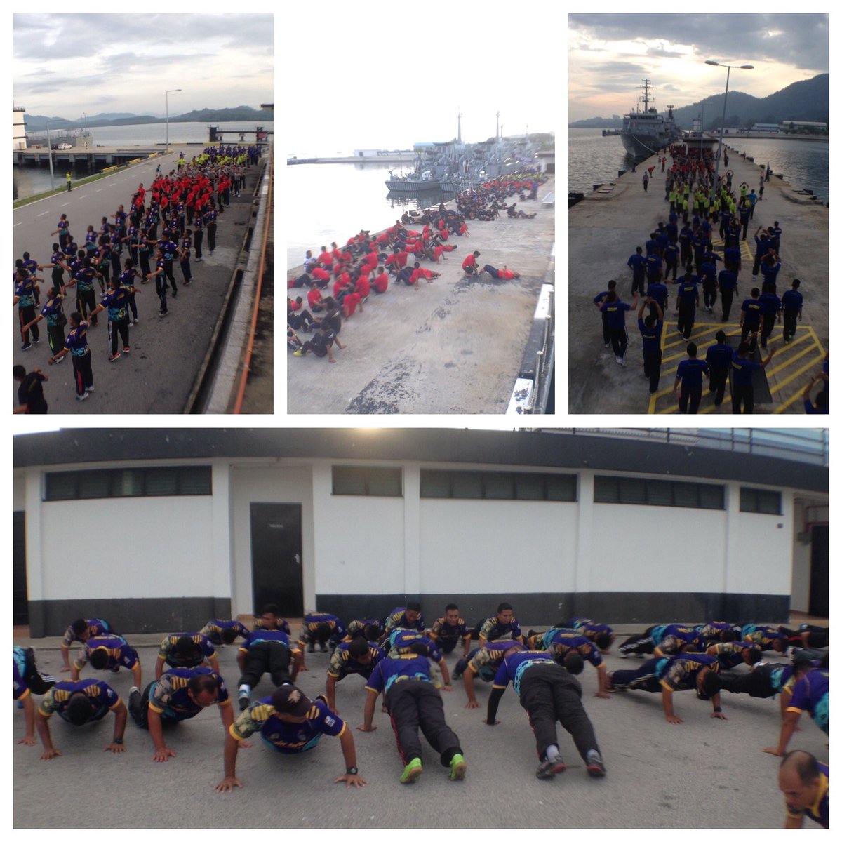 TUN_JAMIL's tweet photo. Friends that SWEAT together, stay together. @mykamarul @MarkasArmada #ArmadaSportif #4by4 #24Corvette #26MCMV #SWJ #keepfit #NavyPeople https://t.co/CMUNF2SRE5