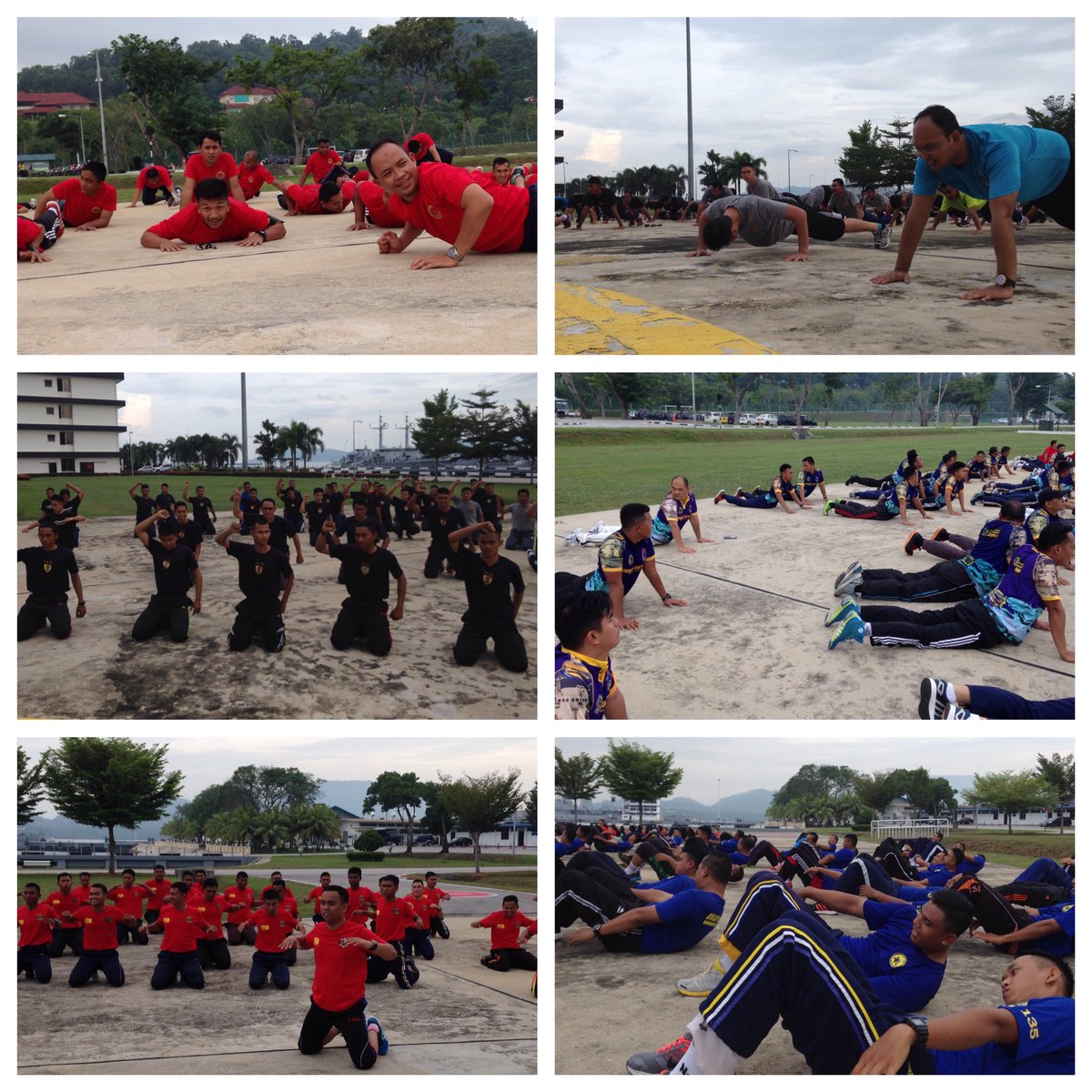 TUN_JAMIL's tweet photo. Friends that SWEAT together, stay together. @mykamarul @MarkasArmada #ArmadaSportif #4by4 #24Corvette #26MCMV #SWJ #keepfit #NavyPeople https://t.co/CMUNF2SRE5