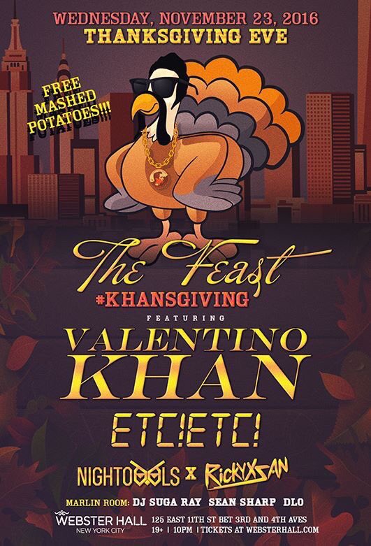 NYCRaves's tweet photo. RT &amp; Follow to win a pair of tickets to #Khansgiving w/ @ValentinoKhan at @WebsterHall

Hard Tickets: @CrustNation https://t.co/XIRnicJtQM