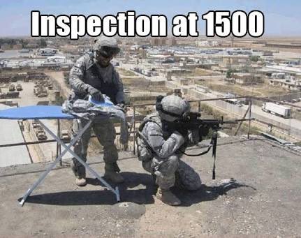 MilitaryMemes's tweet photo. Can't have creases while shooting at terrorists #ironsout https://t.co/p7DXkgfFtY