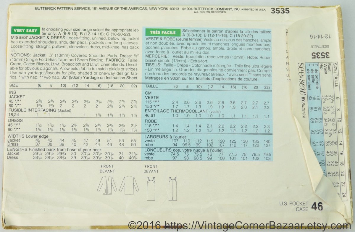 DailyDealFeeds's tweet photo. See & Sew 3535 by Butterick Pattern Misses' Jacket and Dress, Sewing… https://t.co/1AVldZ5eTj #Vintage #MultiPattern https://t.co/6QgcAGs52z
