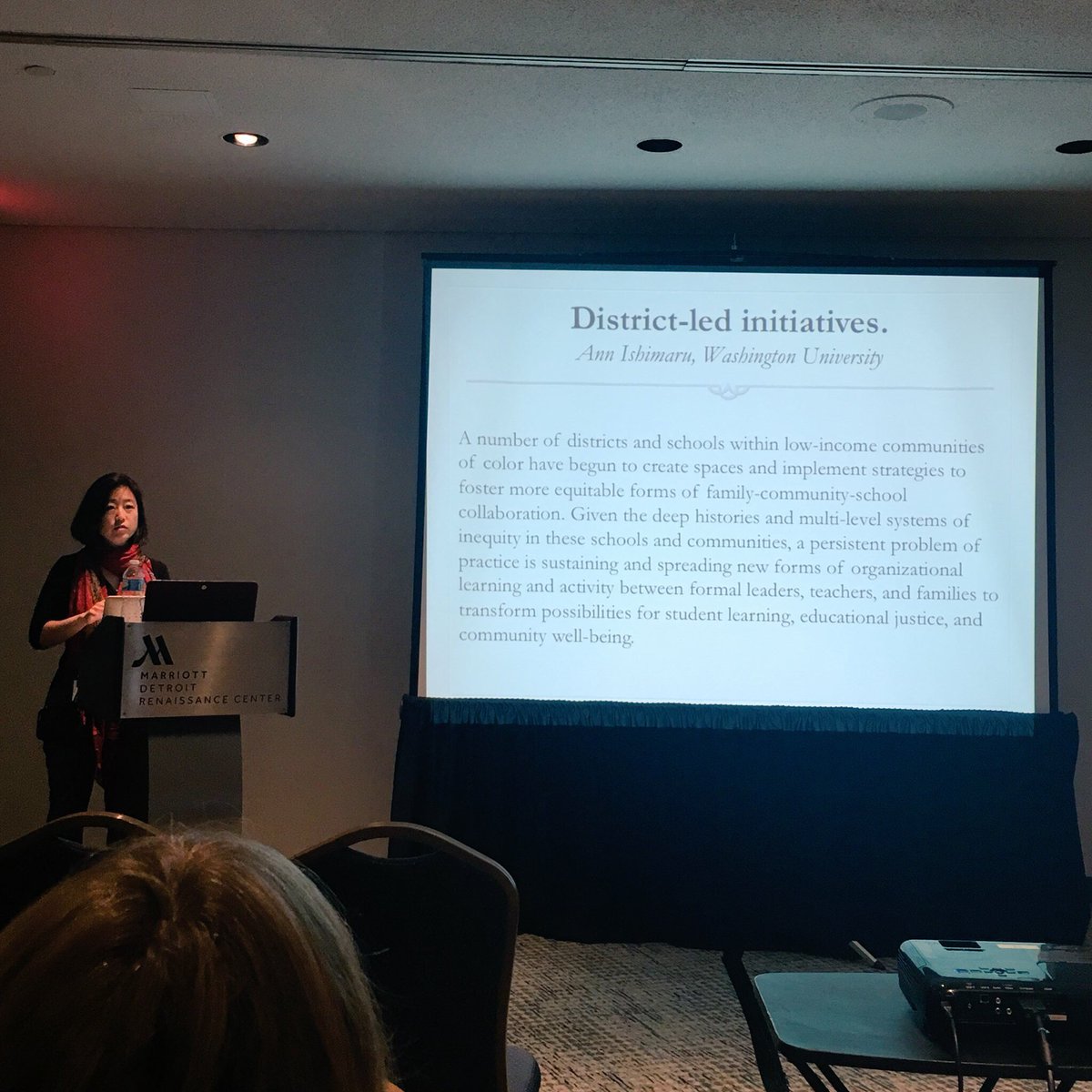 ReadWriteEat's tweet photo. Acknowledging new forms of org learning key in equitable family-community-school collaborations @prof_ishimaru #UCEA16 #EdLeadership #edchat https://t.co/sXr0Vc2EB8