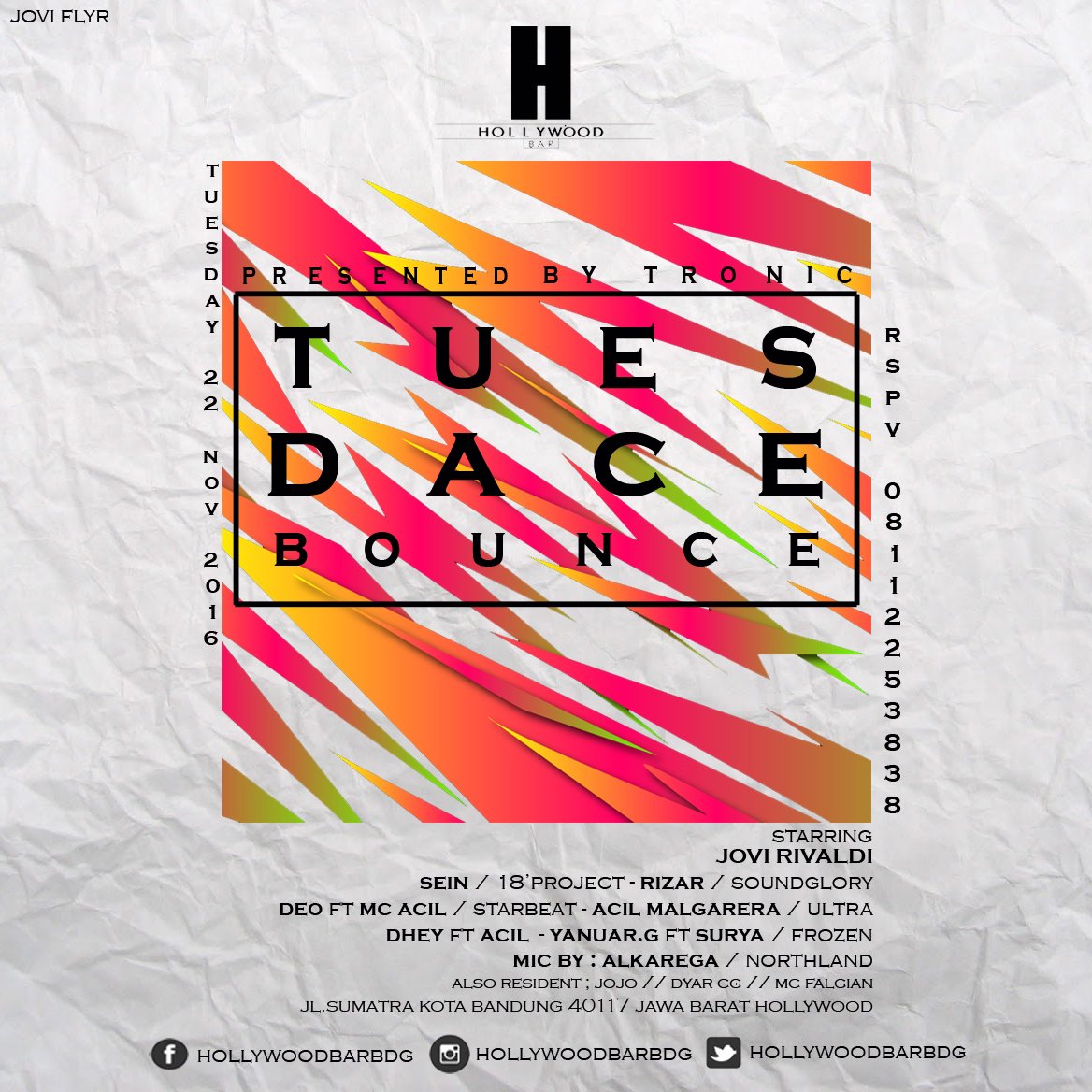 TronicEnt's tweet photo. tonight w DJ jovi rivaldi ONLY ON @hollywoodbarbdg !!! seee youu !!1 https://t.co/xE8kL9pCrO