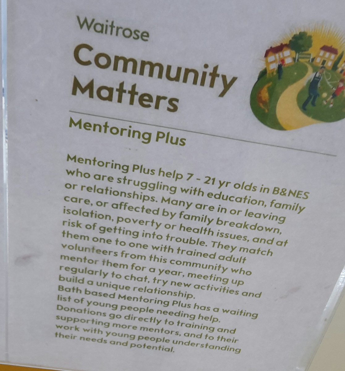 One week left to support us <a href="/waitrose/">Waitrose & Partners</a> Bath! Pls drop a token in if you're shopping <a href="/bathmums/">Bath Mums</a> <a href="/CreativeBath/">Creative Bath</a>  #charitytuesday