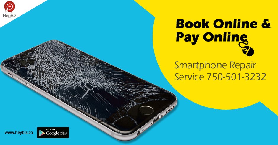 HeyBiz's tweet photo. Book Online, Pay Online. @HeyBiz #Smartphone Repair technicians are available in Delhi-NCR locations. Book Now https://t.co/Ia0aLxKVtT https://t.co/zujLCUP7Xb