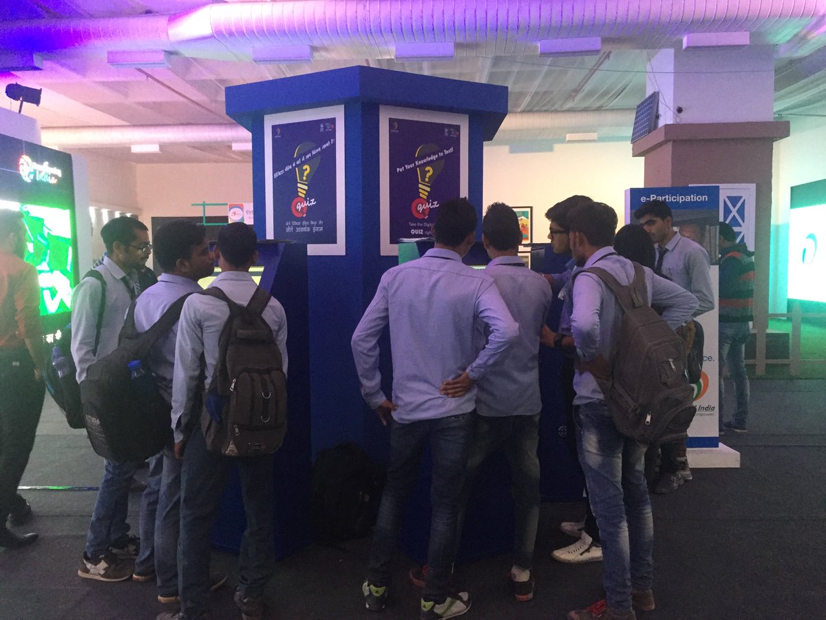 From kids to college students,everyone is participating in #DigitalIndiaQuiz directly from #MyGovStall in Pragati Maidan.Visit us soon.