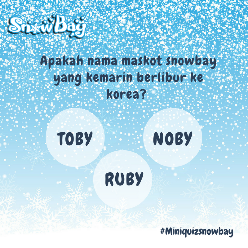 SnowBayID's tweet photo. Mau TIKET GRATIS masuk Snowbay Water Park TMII? Coba jawab #MiniQuizSnowbay ini yuk! @Serbakuis https://t.co/WUNcMSNZH0