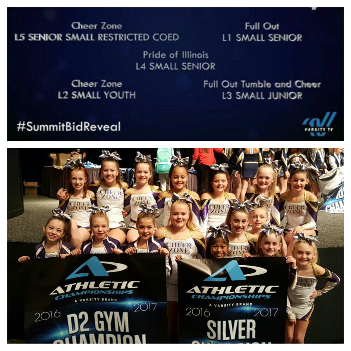 CheerZoneKY's tweet photo. Great job youth bombshells on your D2 At Large bid! #CheerZoneKY https://t.co/YoIZu4tSDy