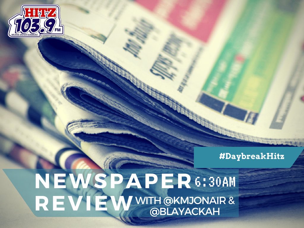 Hitz1039FM's tweet photo. Time for the Headlines segment. @KMJonAIR and @BlayAckah are on with the review. #DaybreakHitz https://t.co/MlCZ6GVuBs