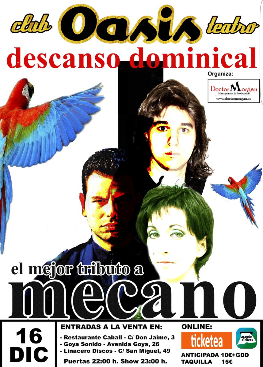 TributoMecano's tweet photo. ¿Quieres revivir el mayor fenómeno del Pop Española? Entradas a la venta en: https://t.co/fJvRzbZofH y en https://t.co/P2MbIdRpXi https://t.co/tqENli8sSa
