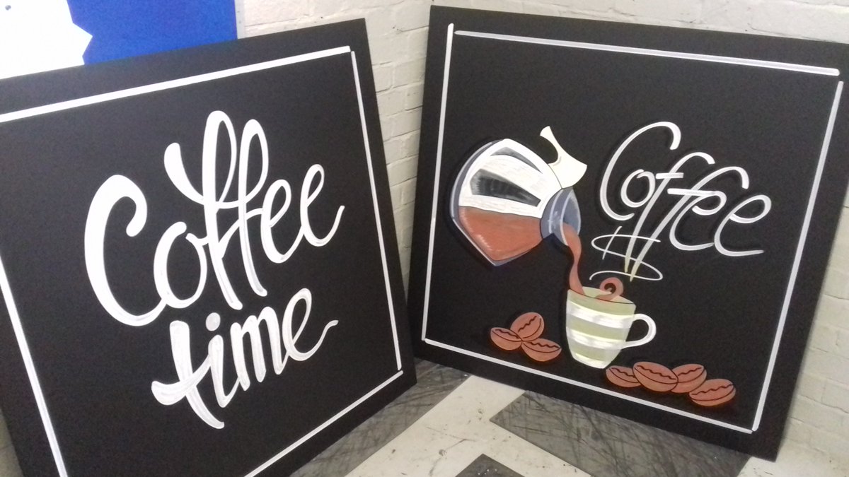 just_addart's tweet photo. Coffee chalkboards all ready for the Holiday Inn. https://t.co/L6yfFbvmkZ