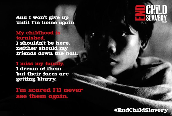 ECSWeek's tweet photo. 8.4 million children caught in "unconditional" worst forms of child labour. Their cries need to b heard #EndChildSlavery #WillForChildren. https://t.co/EW5baL8ec6