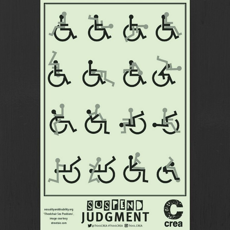 ThinkCREA's tweet image. Persons with disabilities are sexual beings, just like anyone else. #SuspendJudgment