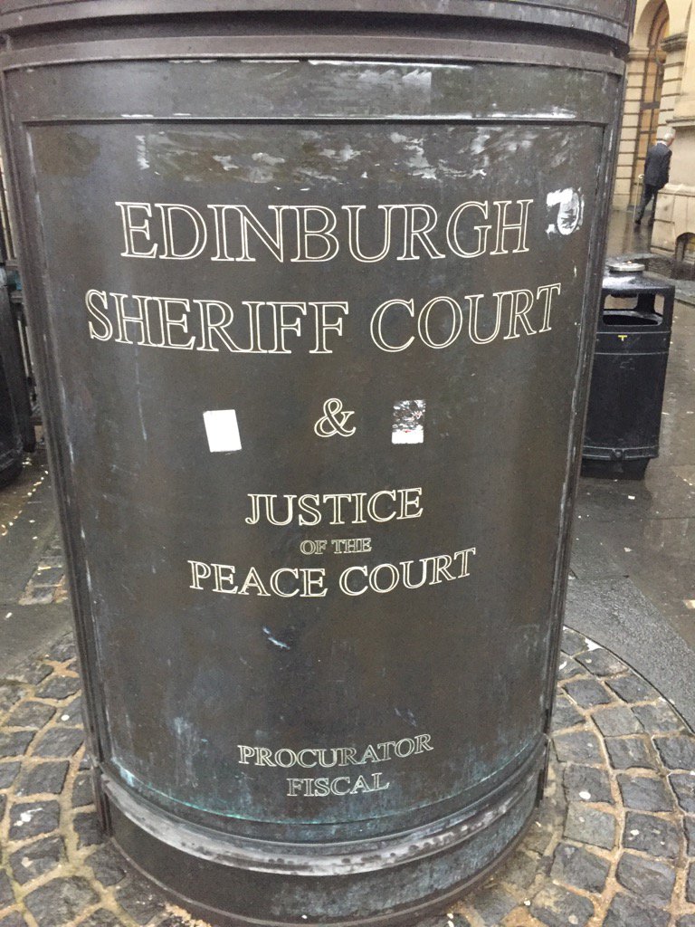 LivBrownCrime's tweet photo. Edinburgh Sheriff Court today #FirstDiet #solemn #procedure #notguilty #crime https://t.co/CMraeTv7OB