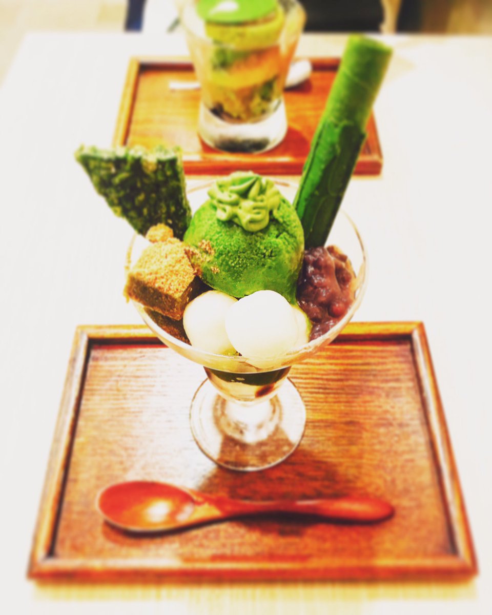 Chocol_v's tweet photo. ながくらちゃんと抹茶ぱふぇ 
おいしいたのしい☺️💗 https://t.co/D06Mk3KwPZ