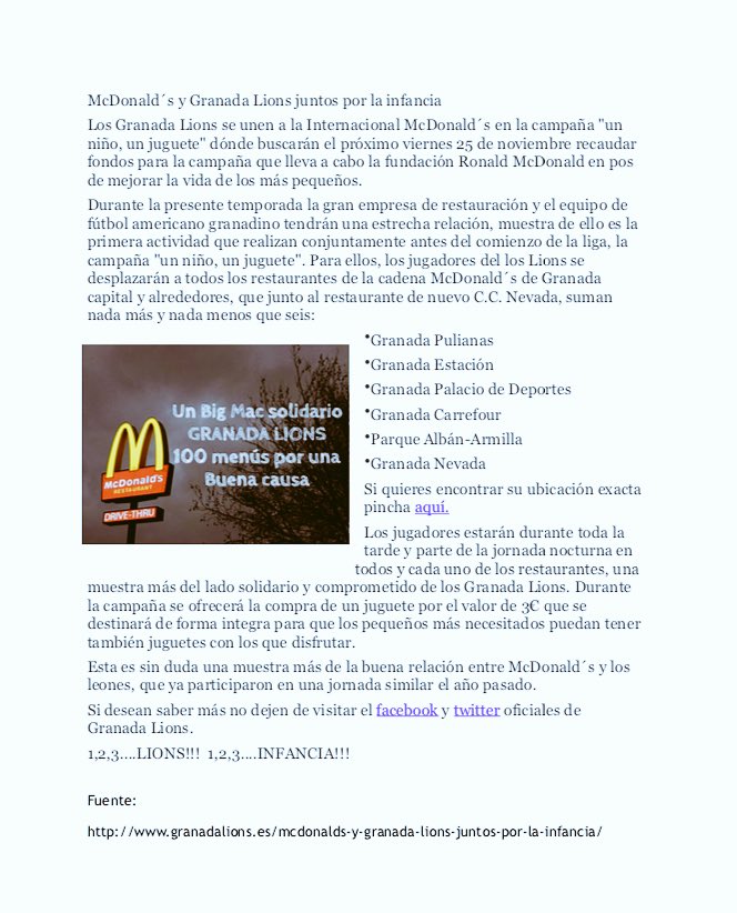 GranadaLions's tweet photo. @FafaPrensa @McDGranada 

UN NIÑO UN JUGUETE 🦁🦁🍔🍔👨‍👩‍👧‍👦👩‍👩‍👦‍👦👨‍👨‍👧‍👦

https://t.co/Fi4sTBsaEp 

COMPARTE ESTA NOTICIA SOLIDARIA, gracias!! https://t.co/D1zmnaKuES