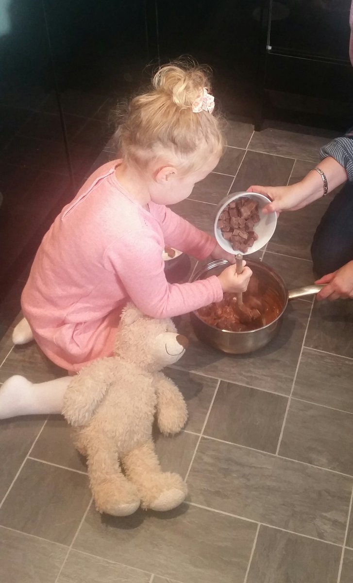 Golden bear had fun making Malteser and Mars Bar cake <a href="/nurserystm/">St Mary's Nursery</a>