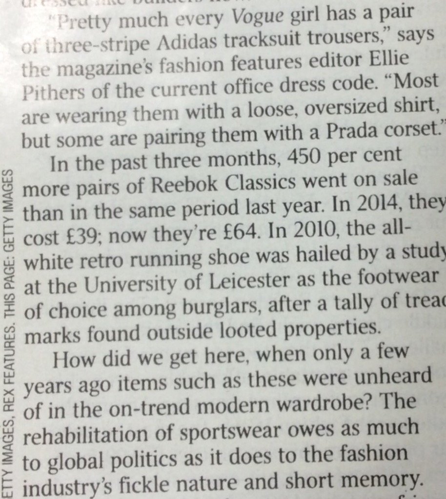 SOT6FEcon's tweet photo. #ALevelMicro The much derided Reebok Classic a beneficiary of changing tastes & fashions https://t.co/tl73Ndyjc7