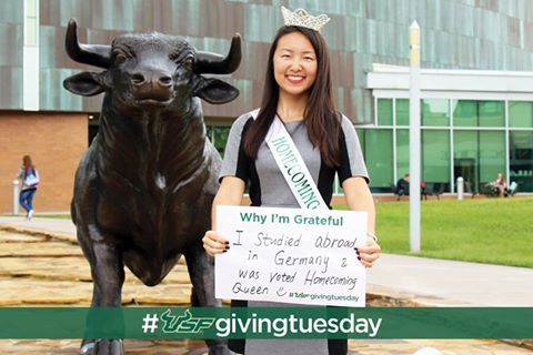 USFAnnualGiving's tweet image. #USF students share why they're grateful for donor support during National Gratitude Month: buff.ly/2gaLQMF #USFGivingTuesday