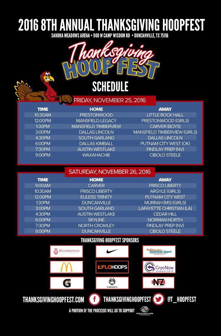 CosignKG's tweet photo. Don't miss the 8th Annual #ThanksgivingHoopfest this weekend @ Sandra Meadows Arena in Duncanville. https://t.co/RQvtOCJP9a