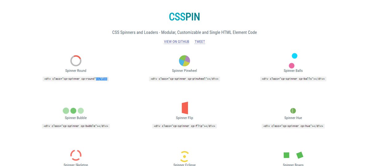 RazEmbleton's tweet image. CSS Spinners and Loaders - Modular, Customizable and Single HTML Element Code @webkul bit.ly/2fO2hxU #csspin #cssloader #spinner