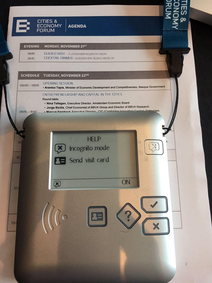 #BilbaoForum attendees pay attention to your badge at the coffee break,it may help you discovering your next business partner #eventprofs