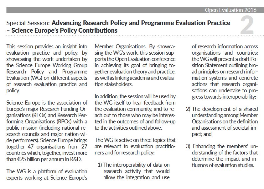 Science Europe On Twitter Providing An Insight Into Evaluation
