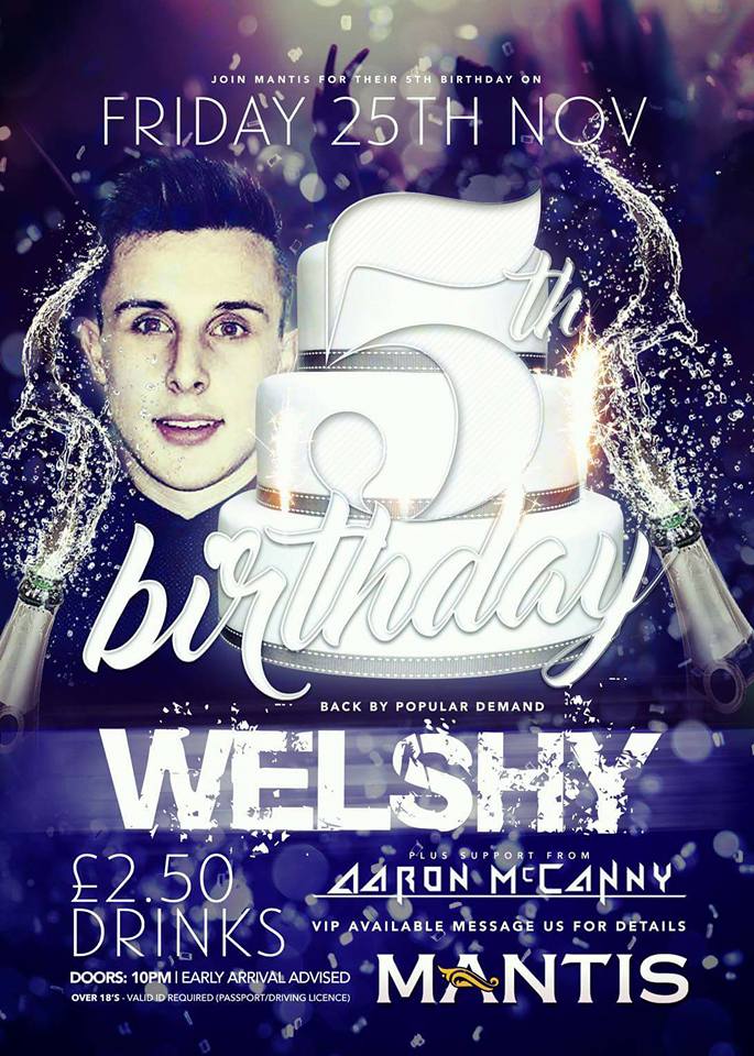 mantisomagh's tweet image. DJ WELSHY is performing at our 5th Birthday this Friday night!
Massive crowds &amp;amp; great DJs
Buses with @EmmasClubPromos