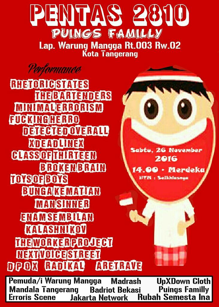Tangerang. Sabtu 26 November 2016. At: Lap. Warung Mangga <a href="/PuingsFamily/">Puings Family</a> Tangerang. HTM: Seikhlasnya.