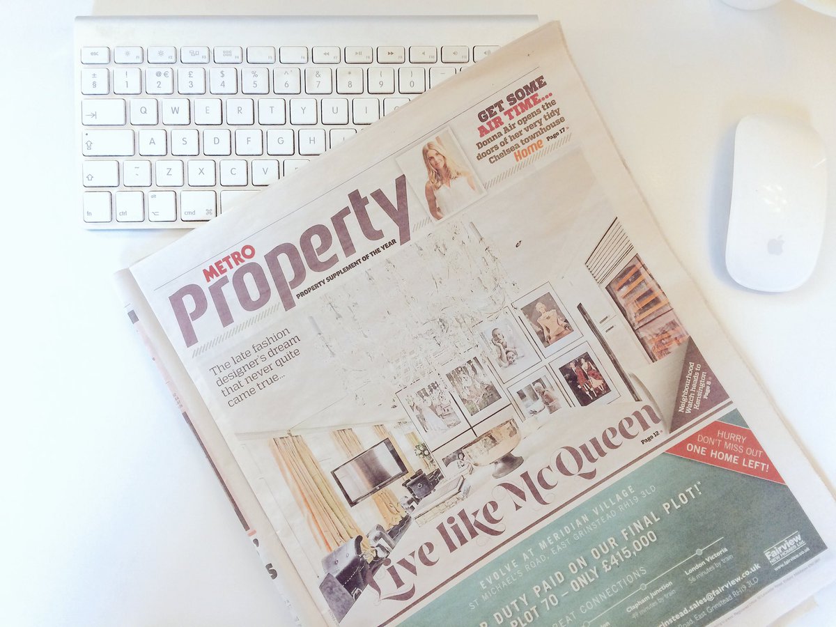 PRCoUK's tweet photo. Our #PRCOPOTW is ahead of the trend AGAIN! Last week we showcased @McQueen's stunning London property (hello today's @MetroUK) https://t.co/P26G2P2Lv8