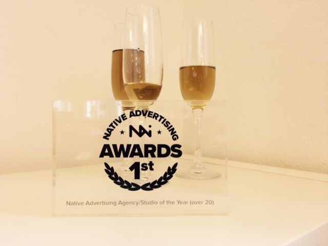 NativeInstitute's tweet photo. #NativeAdvertisingAgencyoftheYear @TBrandStudio #gold #welldone #over20 @nytimes #nativeadvertising #nativeDAYS16 https://t.co/XfpzCKMhPi
