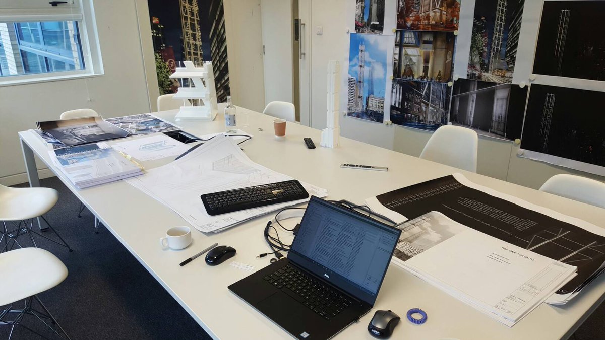 Office for the day.   Working on #theonetoronto with #fosterandpartners #Lightingdesign enjoying london!
