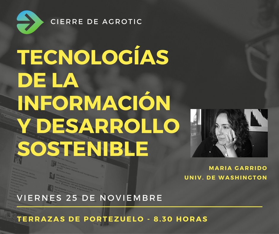 agro_TIC's tweet photo. El adecuado uso de las TIC puede contribuir a reducir externalidades negativas. Tema del seminario de este viernes https://t.co/4cCzvnITkJ