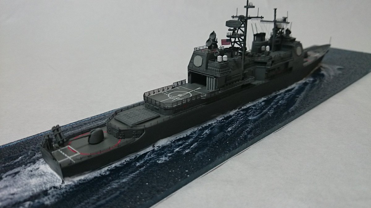 フジミのタイコンデロガ級ミサイル巡洋艦CG-63カウペンス完成！ これで