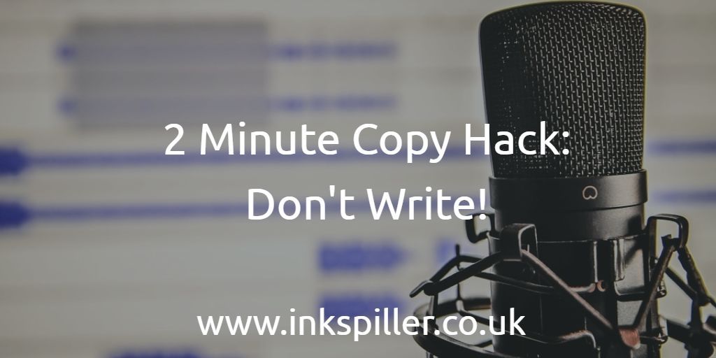 Inkspiller_'s tweet image. #CopyHack Most of us are at our most articulate when speaking, so if you need to communicate- speak first. buff.ly/2fUqBhV