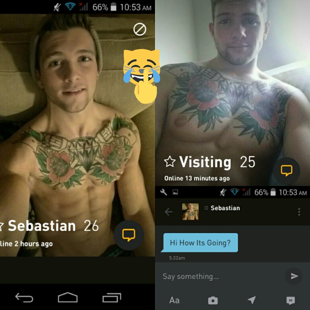 PhuckBnPolite's tweet photo. When someone's imitating a #gaypornstar on #grindr haha. Gotta bust out F*** U kitty. Lol @SebastianKross, bet that's hilarious n flattering https://t.co/dZbs9SfhyZ