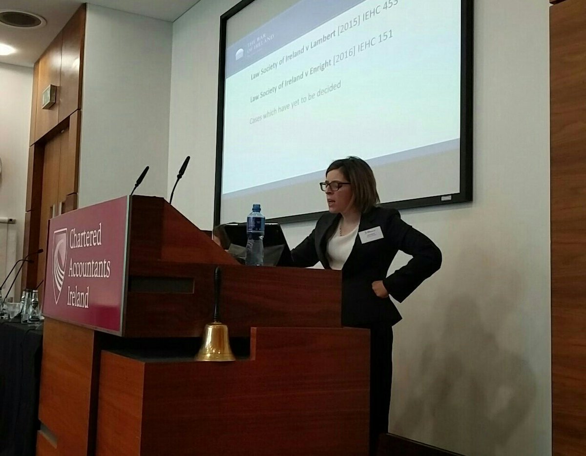 IrishConfs's tweet image. Louise Beirne BL is now presenting on "Dishonesty and the public interest" at the #DisciplinaryTribunals Seminar.