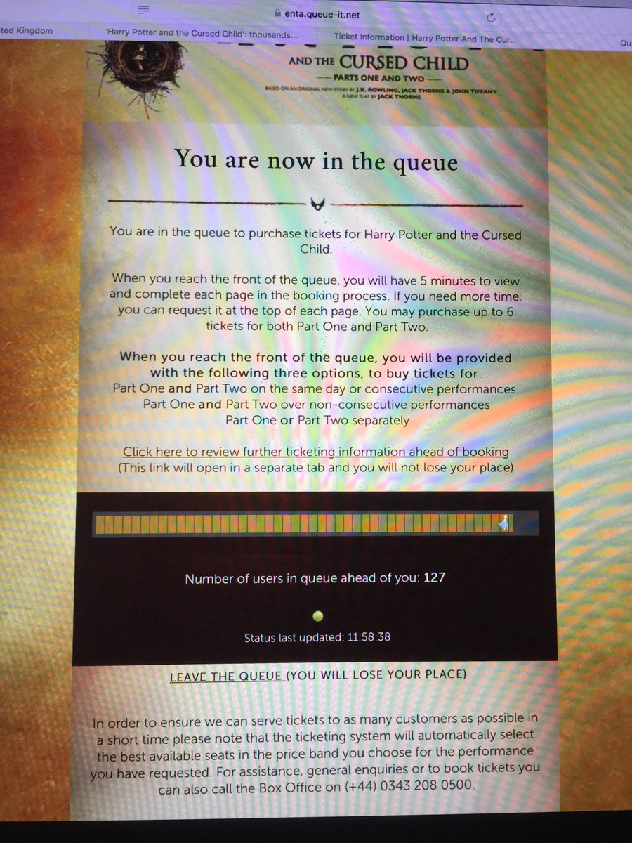 hangarrod's tweet photo. @HPPlayLDN whats this about? At front of queue only to not be given the option to book and sent to the back of another queue! Help! https://t.co/O7iLZ7cpsd