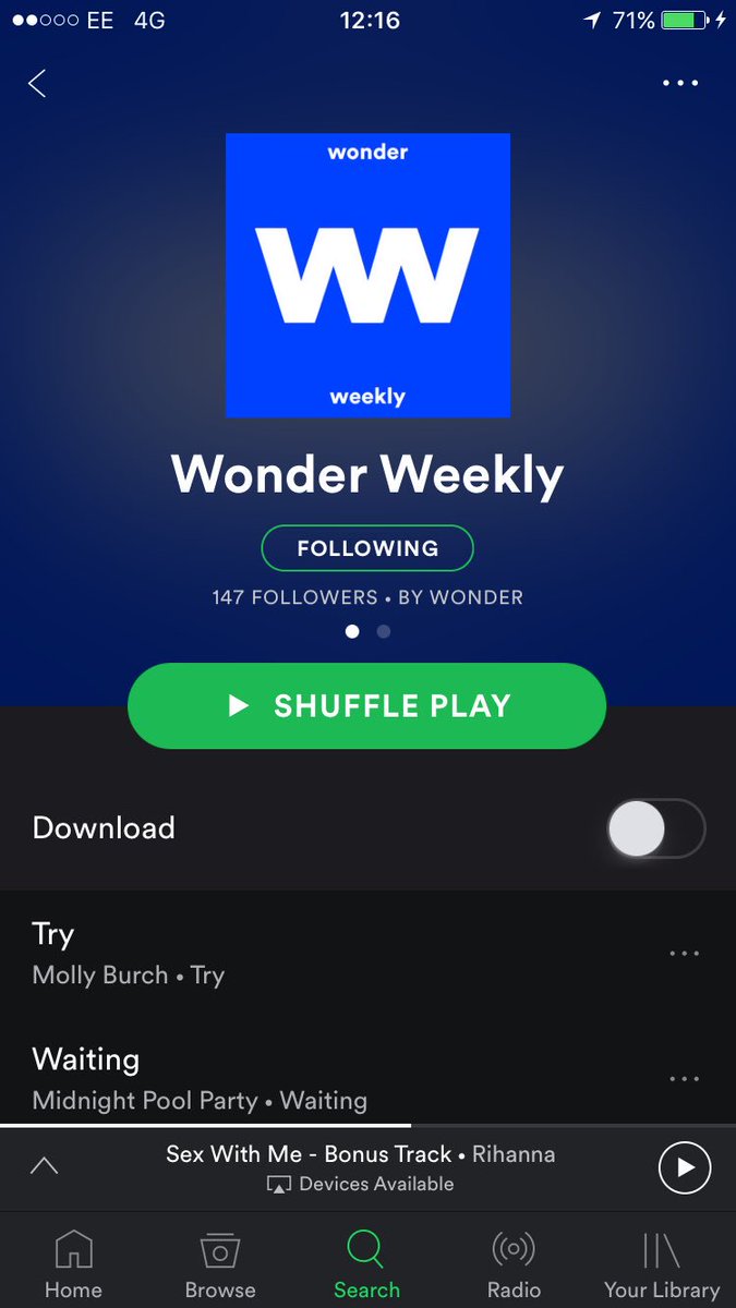 Paul77McCarthy's tweet photo. @wonder
DONE πππ
Follow the #WonderWeekly playlist on #Spotify here https://t.co/0JxCVMgxSn and #RT chance to win year's sub to Spotify! https://t.co/uAjvnHIzZS
