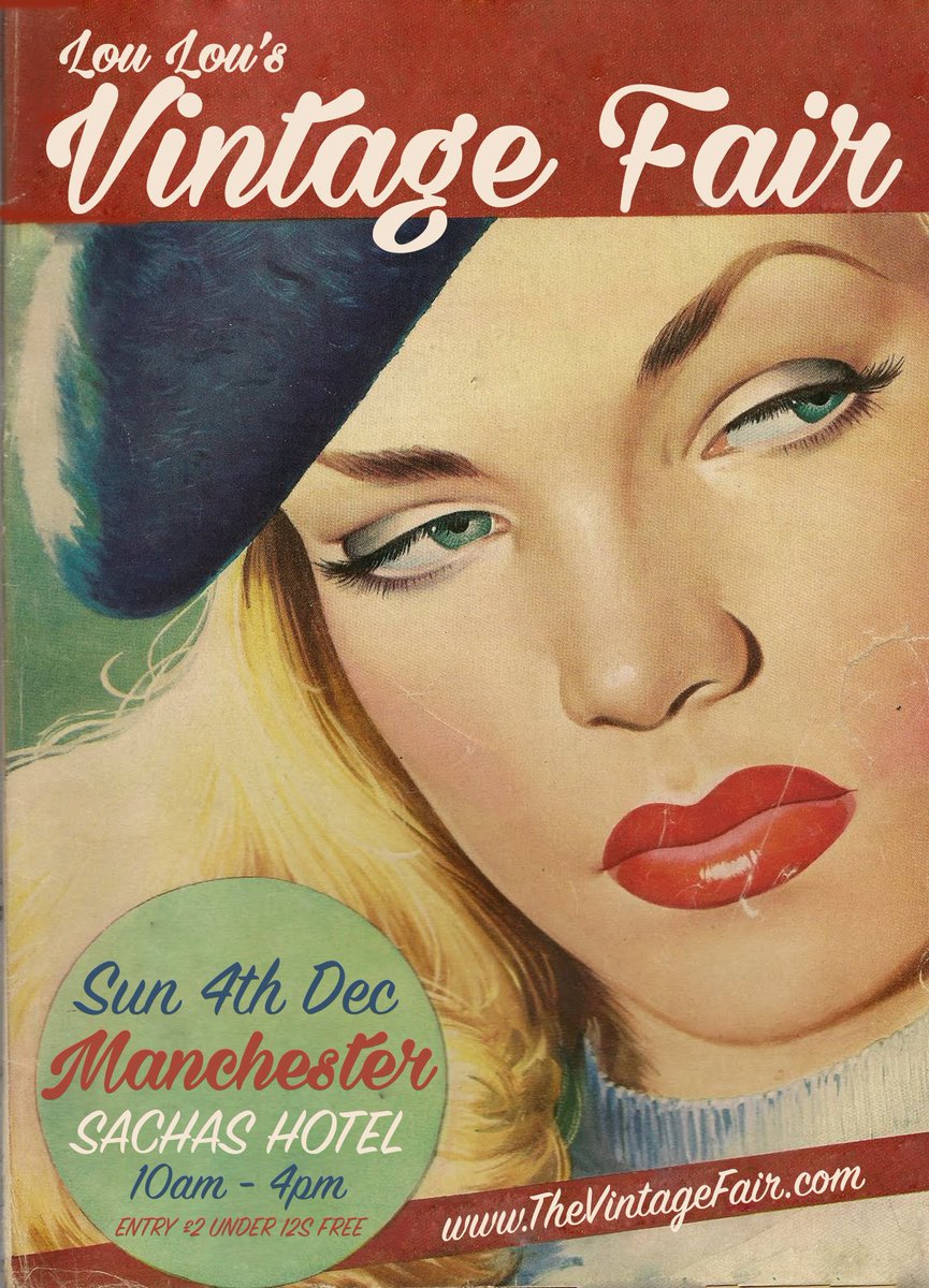 Our Manchester Vintage Fair is Sunday 4th December and we can't wait! tinyurl.com/hw92skf