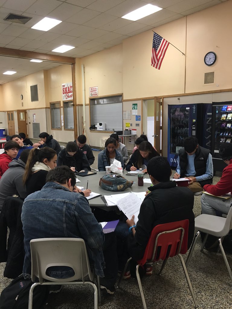 Alg 2 CC students study for exam at 7 am. Love the dedication.