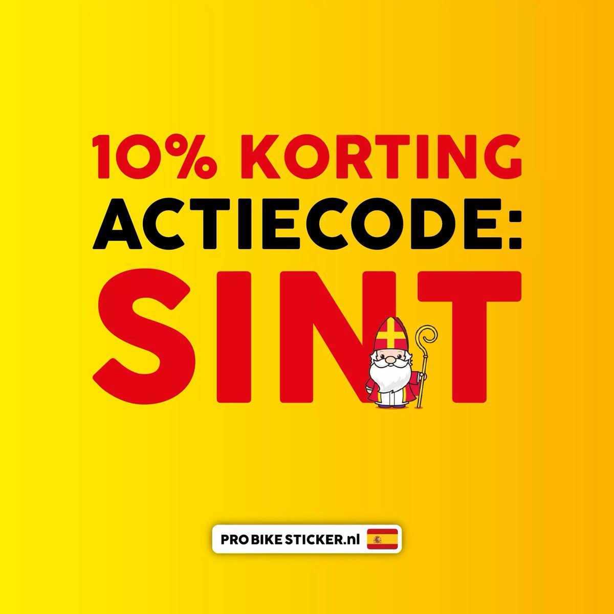 Op zoek naar een origineel #kado voor #Sinterklaas? Grijp nu je kans met 10% korting. Probikesticker.nl