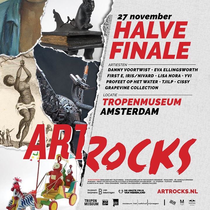 Pak deze zondag je museumjaarkaart en kom lekker luisteren in het Tropenmuseum Amsterdam! We staan dan nl in de halve finale van Art Rocks