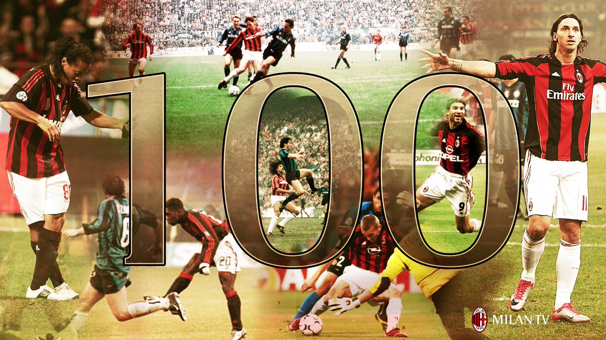 MilanTV's tweet photo. Suso ha segnato i gol numero 99 e 100 nella storia dei derby dell'era Berlusconi! Ne parliamo alle 14 a Live&amp;Web... li riconoscete tutti? https://t.co/OWTV3A2DKh
