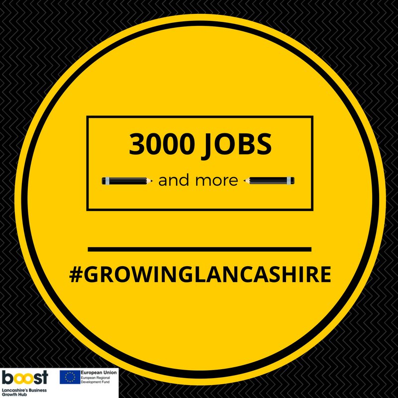 The #GrowingLancashire campaign aims to create almost 3,000 <a href="/BoostInfo/">Boost; Lancashire's Business Growth Hub</a> <a href="/GrowthLancs/">Growth Lancashire</a>